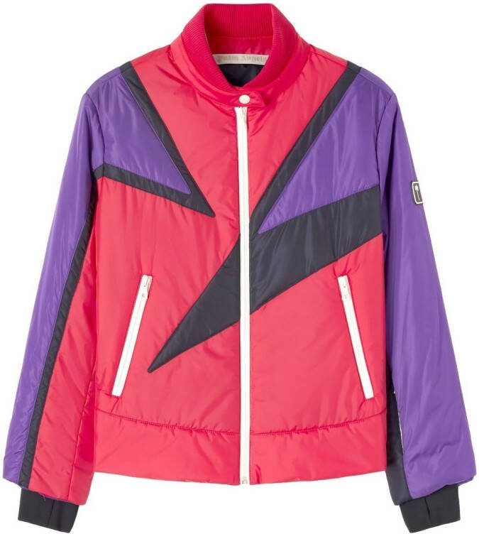 Palm Angels Ski-jack met colourblocking Roze