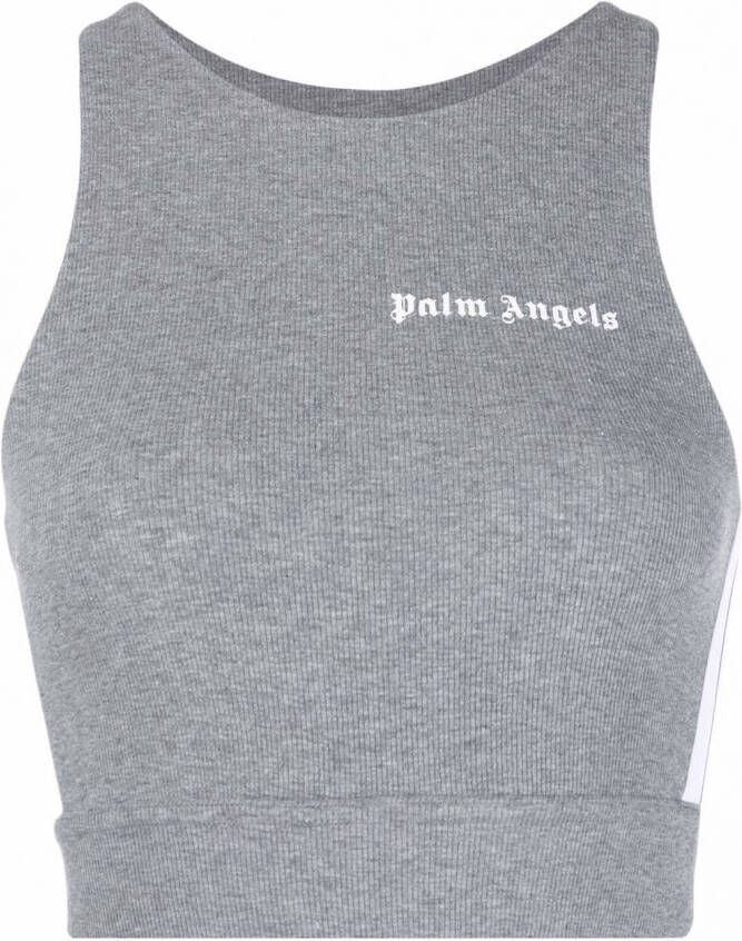 Palm Angels Sport-bh met logoprint Grijs