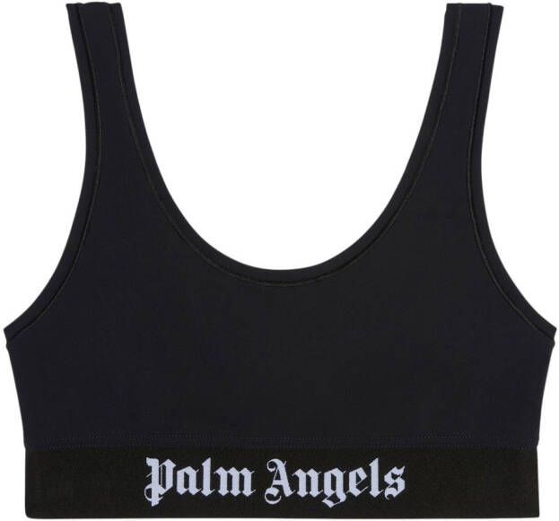 Palm Angels Sport-bh met logoprint Zwart