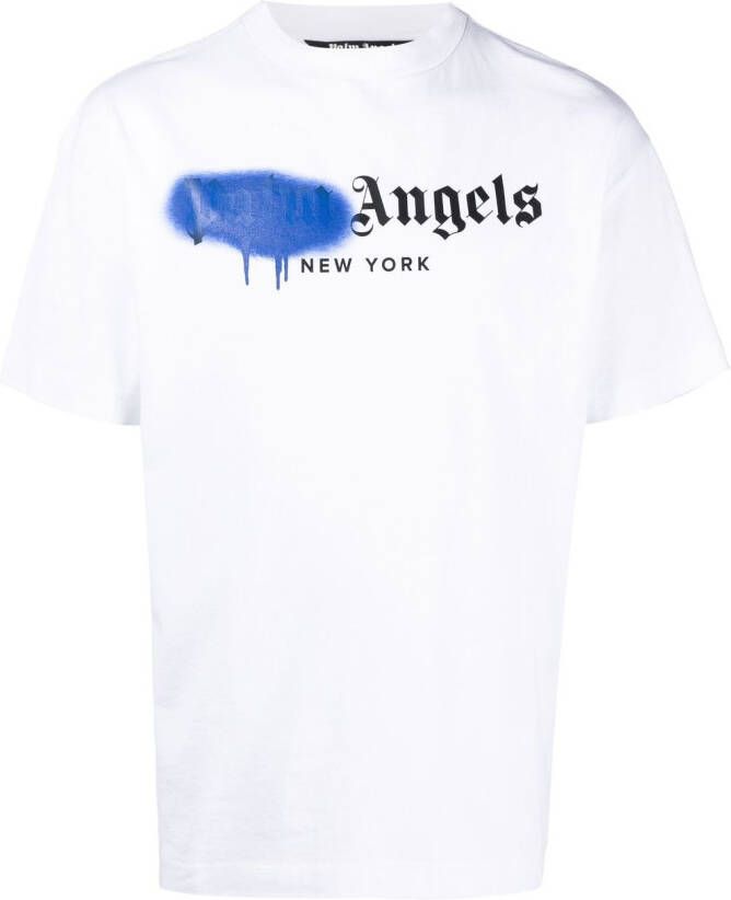 Palm Angels T-shirt met logo Wit
