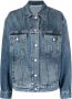 Palm Angels Denim jack Blauw - Thumbnail 1