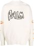 Palm Angels Witte Logo Sweatshirt met Graffiti Vlammen White Heren - Thumbnail 2