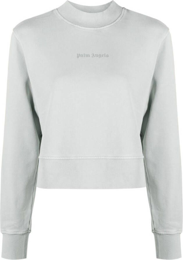 Palm Angels Sweater met logoprint Grijs