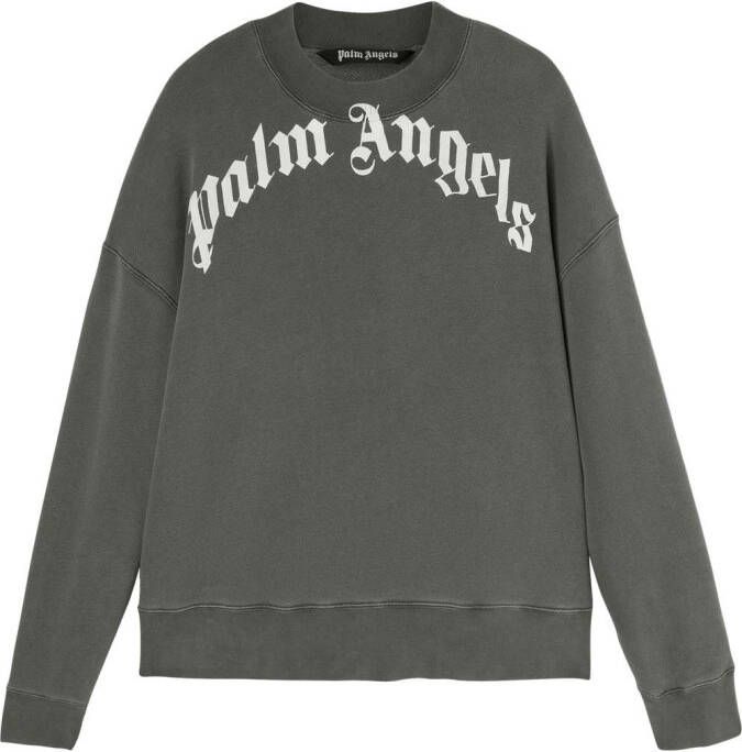 Palm Angels Logo-print sweatshirt Grijs Heren