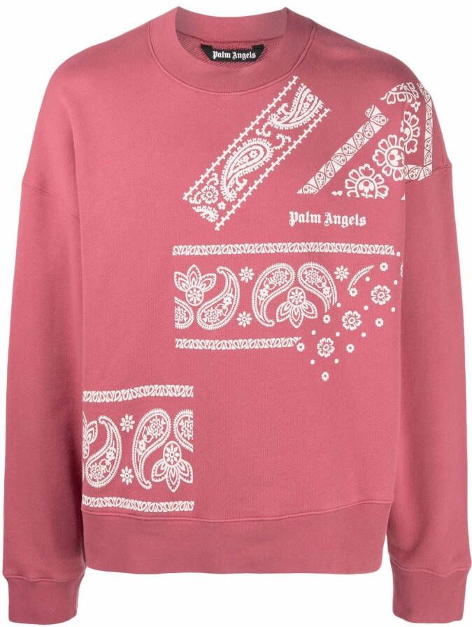 Palm Angels Sweater met logoprint heren katoen L Roze
