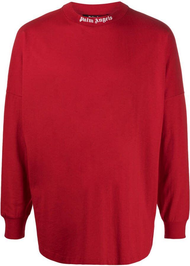 Palm Angels Sweater met logoprint Rood