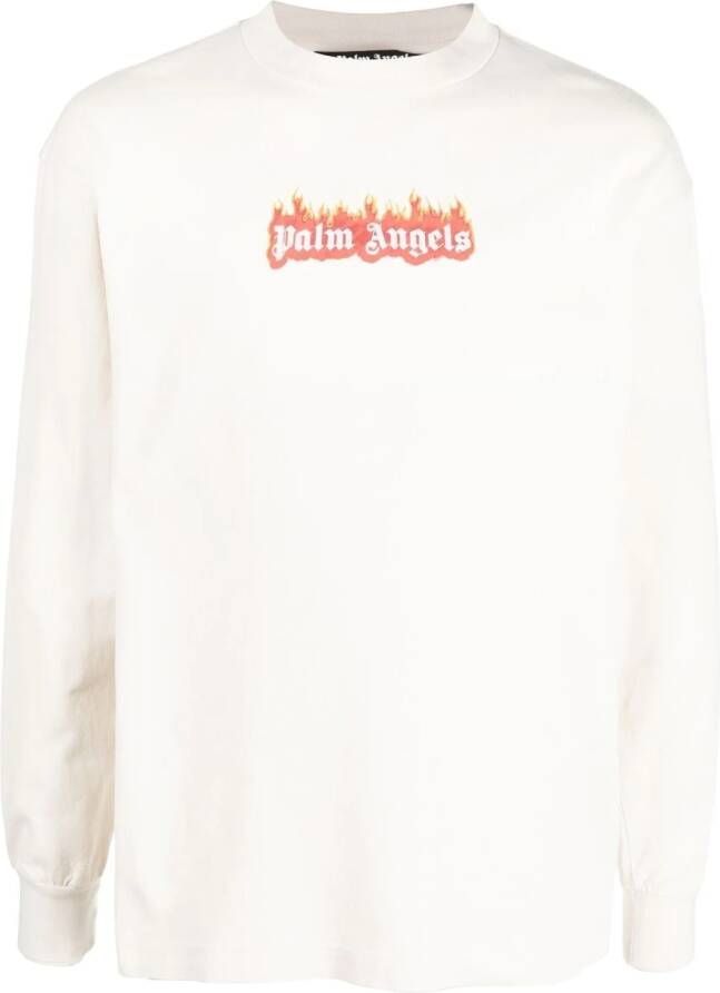 Palm Angels Sweater met logoprint Wit