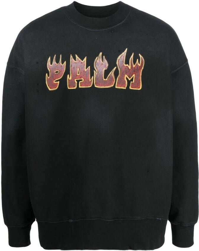 Palm Angels Sweater met logoprint Zwart