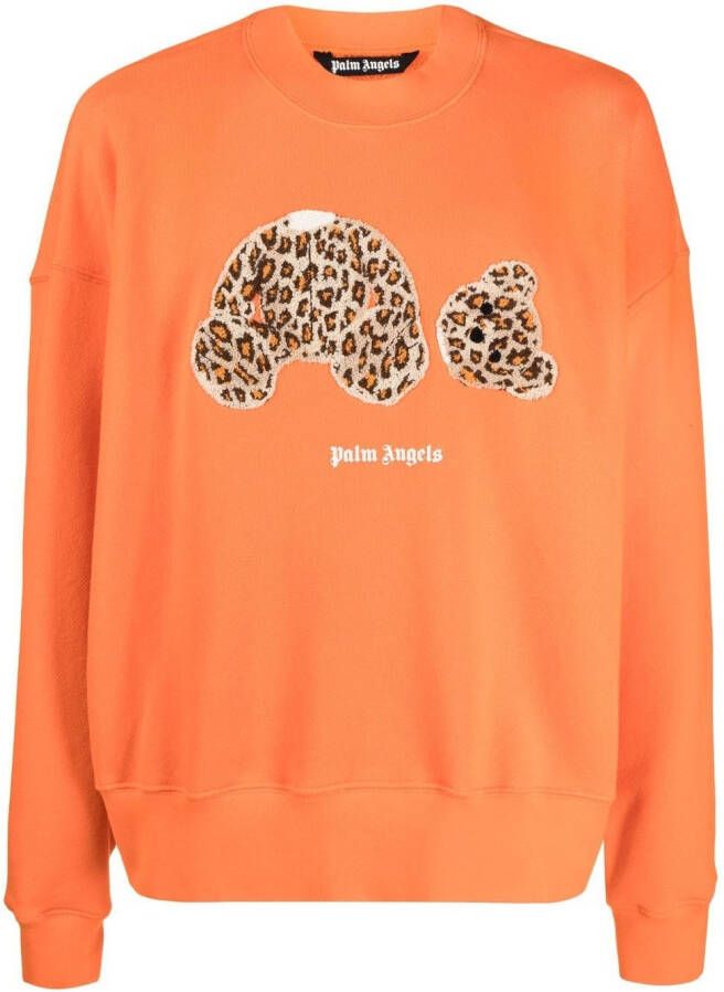 Palm Angels Sweater met luipaardprint Oranje