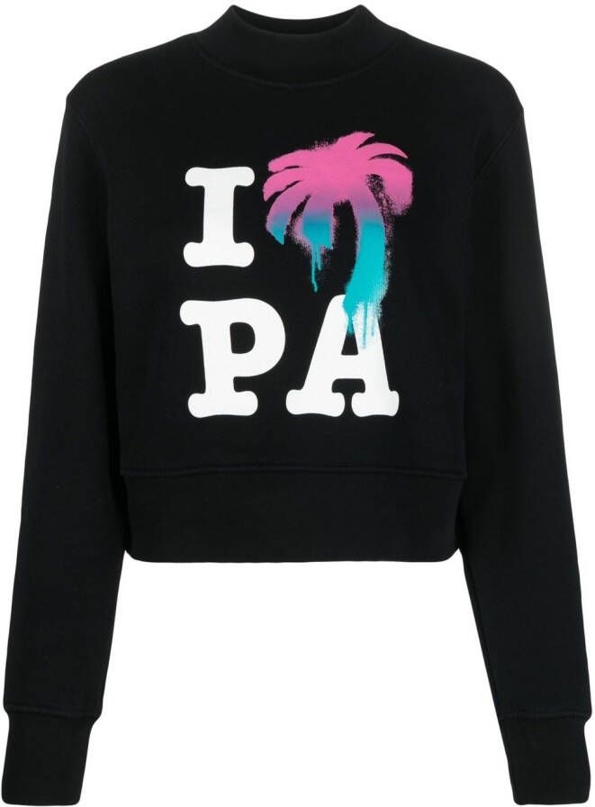 Palm Angels Sweater met print Zwart