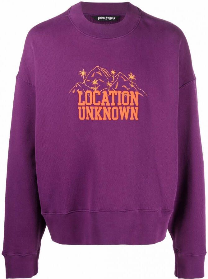 Palm Angels Sweater met ronde hals Paars
