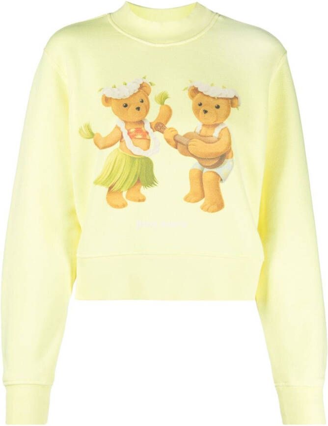 Palm Angels Sweater met teddybeerprint Geel