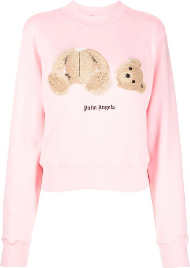 Palm Angels Sweater met teddybeerprint Roze