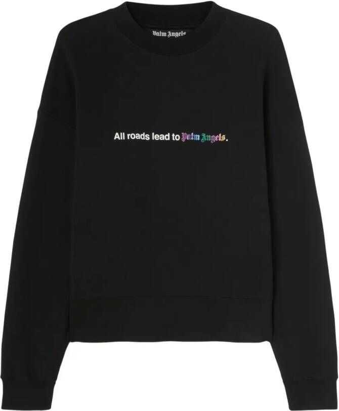 Palm Angels Sweater met tekst Zwart