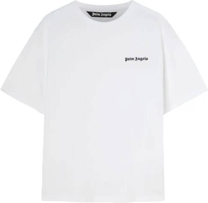 Palm Angels T-shirt met geborduurd logo Wit