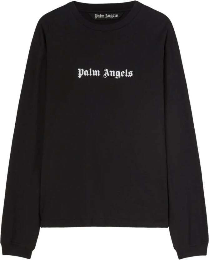 Palm Angels T-shirt met geborduurd logo Zwart