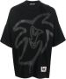 Palm Angels T-shirt met graffitiprint Zwart - Thumbnail 1
