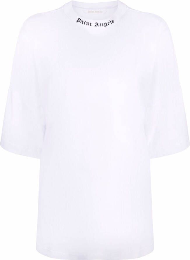 Palm Angels T-shirt met hoge hals Wit