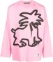 Palm Angels T-shirt met lange mouwen Roze - Thumbnail 1