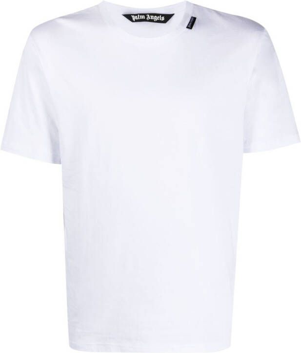 Palm Angels T-shirt met logo-applicatie en ronde hals Wit