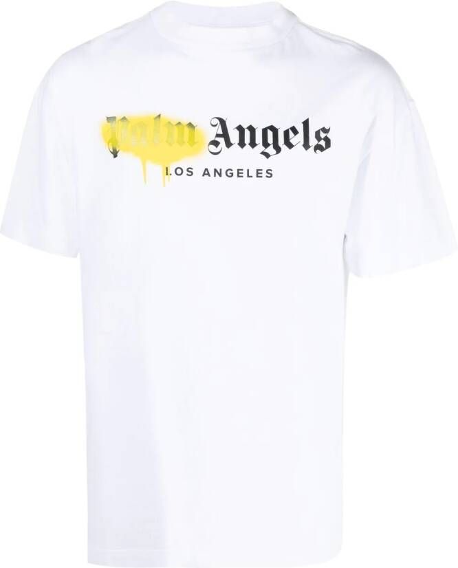 Palm Angels T-shirt met logo Wit