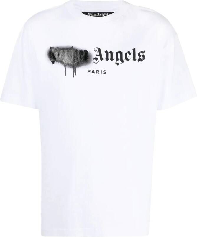 Palm Angels T-shirt met logo Wit