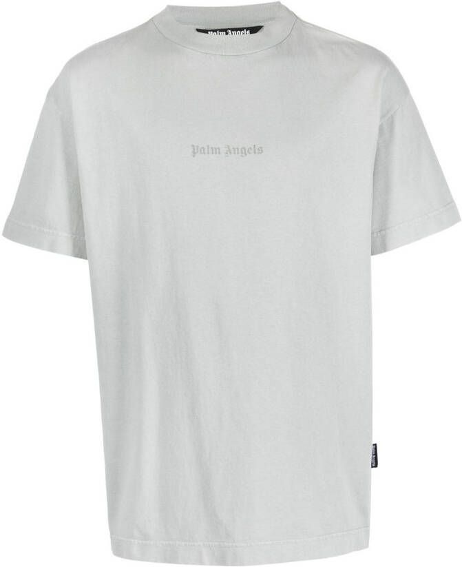 Palm Angels T-shirt met logoprint Grijs