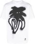 Palm Angels T-shirt met logoprint Wit - Thumbnail 1
