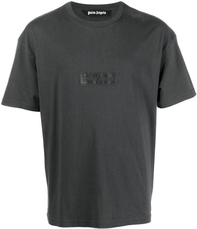 Palm Angels T-shirt met logoprint Zwart