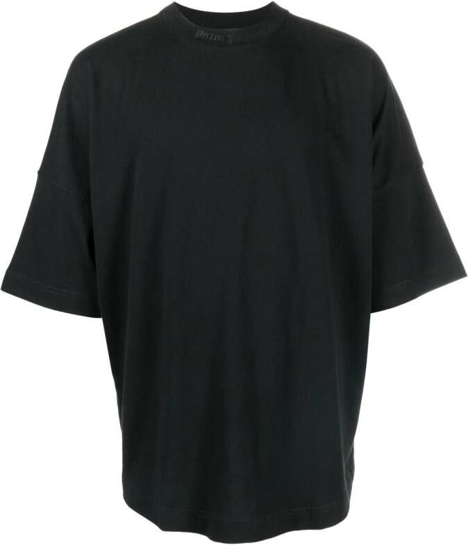 Palm Angels T-shirt met logoprint Zwart