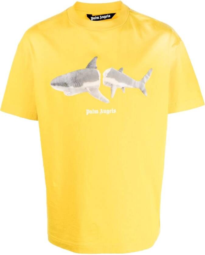 Palm Angels T-shirt met print Geel