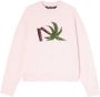 Palm Angels Roze Katoenen Sweatshirt met Logo Detail Pink Heren - Thumbnail 1