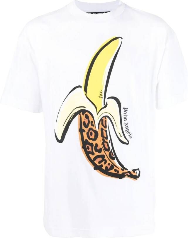 Palm Angels T-shirt met print Wit