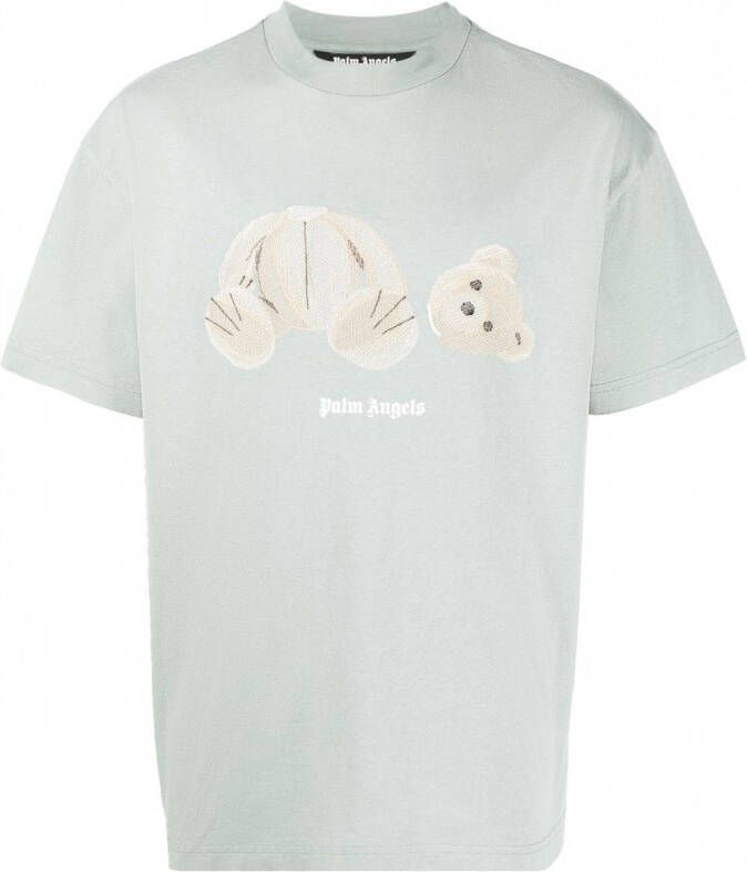 Palm Angels T-shirt met ronde hals Groen