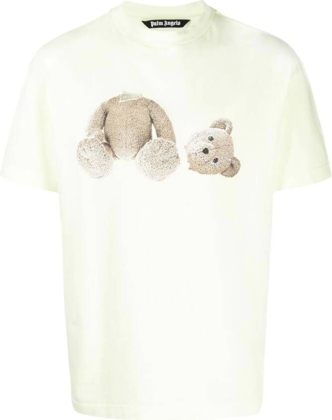 Palm Angels T-shirt met teddybeerprint Geel