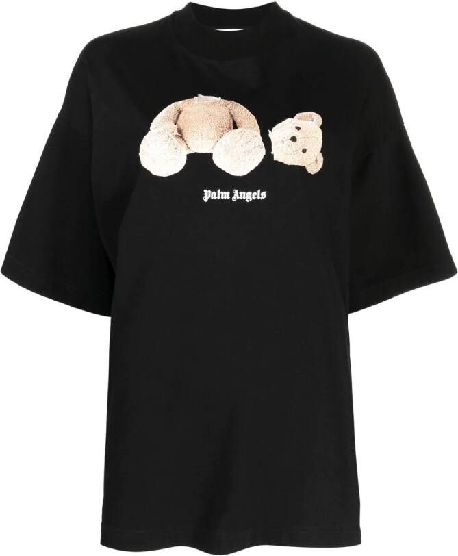 Palm Angels T-shirt met teddybeerprint Zwart