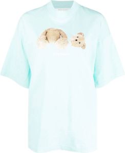 Palm Angels T-shirt met teddybeerprint Blauw