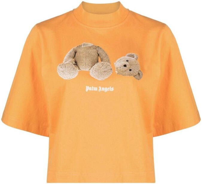 Palm Angels T-shirt met teddybeerprint Oranje