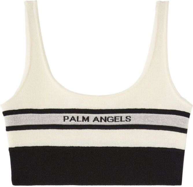 Palm Angels Top met logo Wit