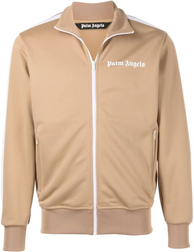 Palm Angels Trainingsjack met logoprint Beige