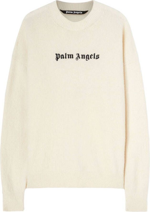 Palm Angels Trui met geborduurd logo Wit