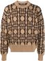 Palm Angels Trui met monogram-jacquard Beige - Thumbnail 1