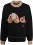 Palm Angels Trui met teddybeer intarsia Zwart - Thumbnail 1