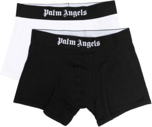 Palm Angels Twee boxershorts met logoband WHITE BLACK
