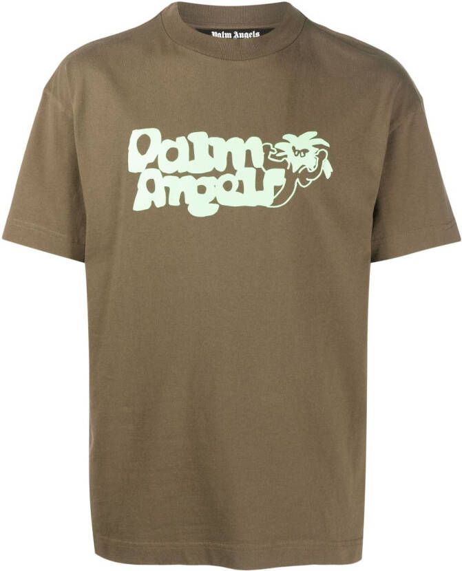 Palm Angels Viper cotton T-shirt Groen