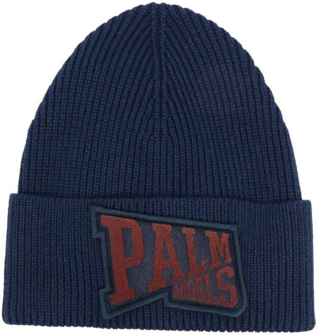 Palm Angels Wollen muts Blauw