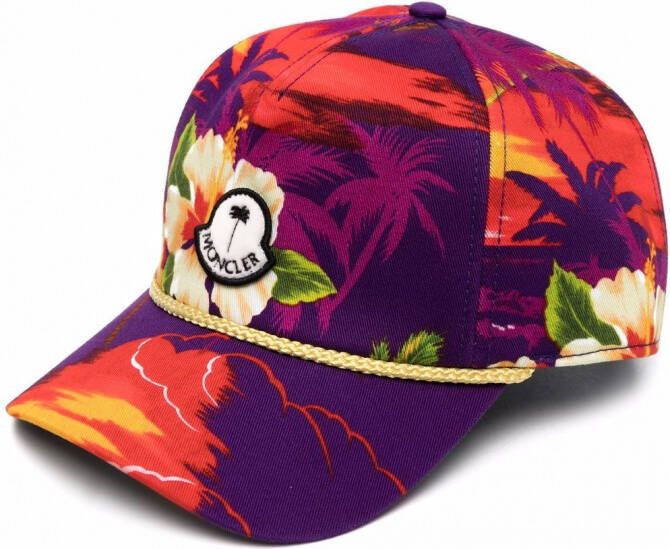 Palm Angels x Moncler honkbalpet unisex katoen katoen Polyester Eén Paars