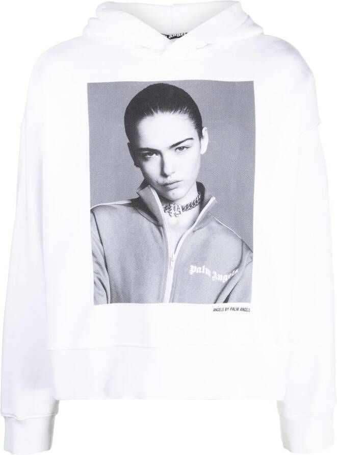 Palm Angels x Sims hoodie met print Wit