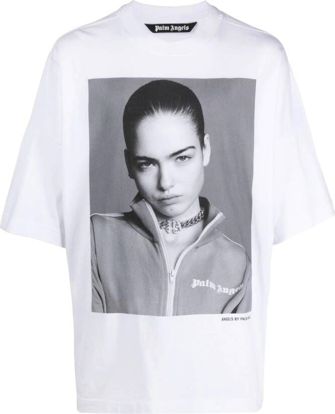 Palm Angels x Sims T-shirt met print Wit