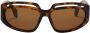 Palm Angels Eyewear Zonnebril met cut-outs Bruin - Thumbnail 1
